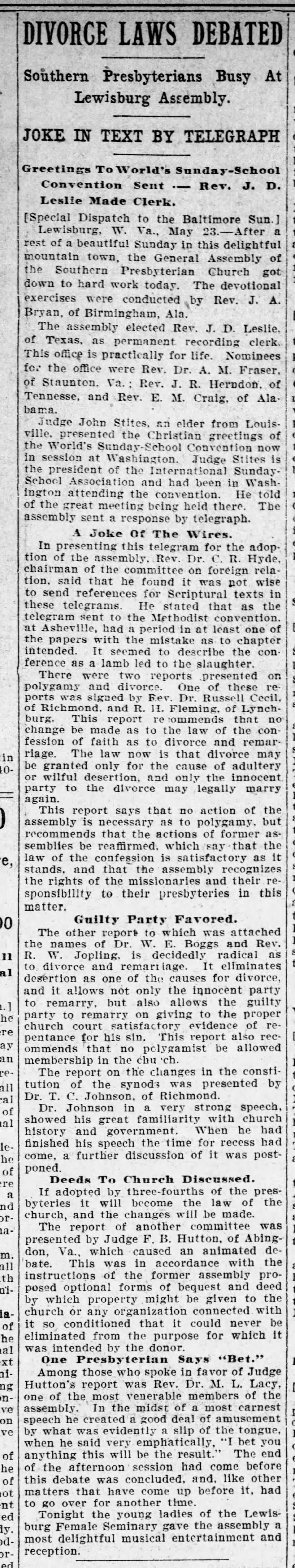 Divorce Laws Debated